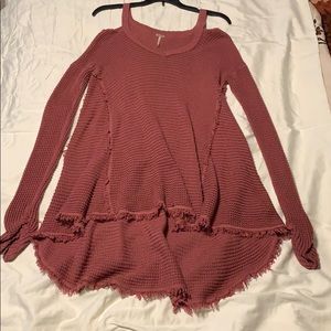 Free People Moonshine V Cold Shoulder Sweater S